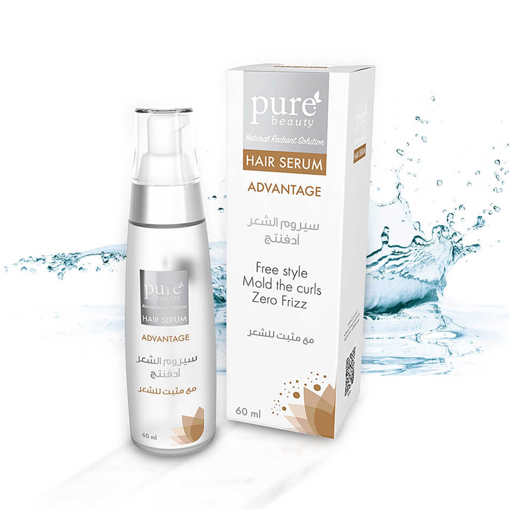 Pure Beauty, Advantage Hair Serum, Strengthening and nourishing hair serum, 60 ml