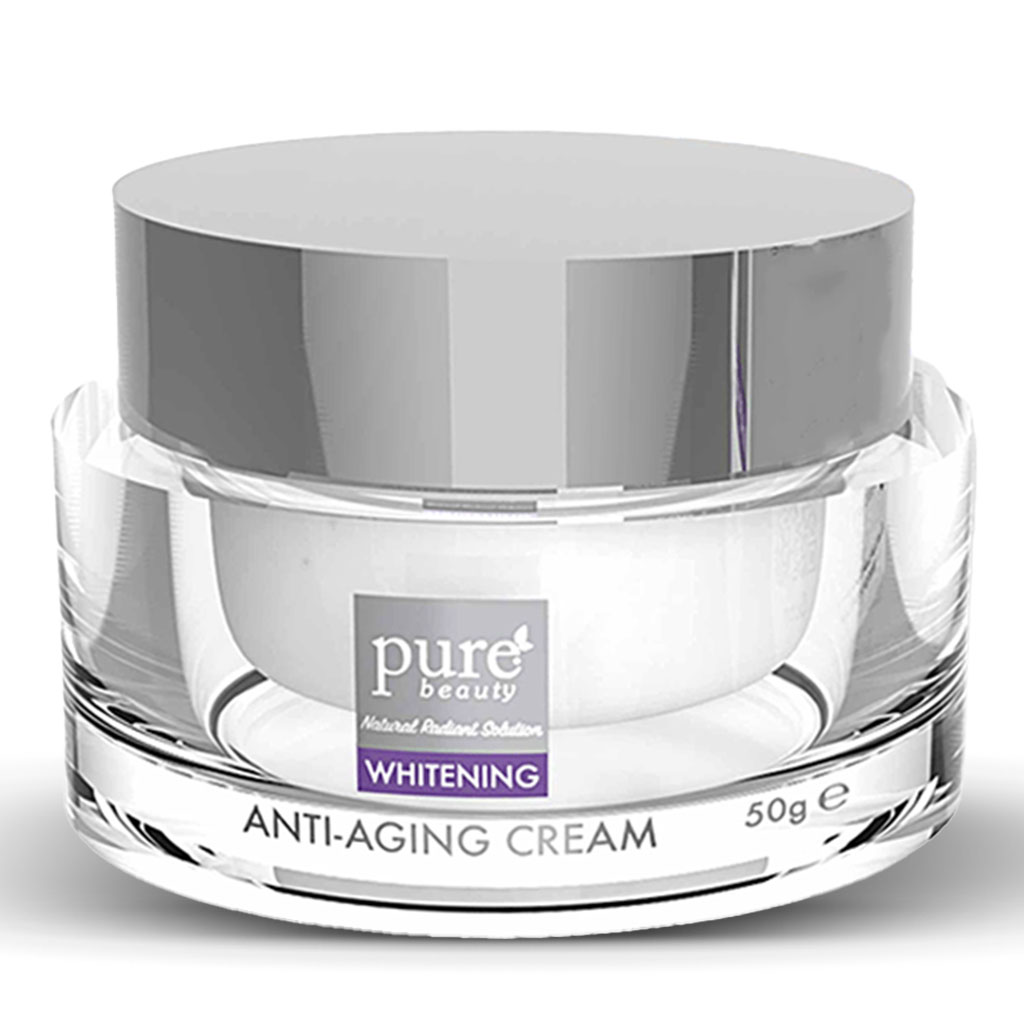 Pure Beauty, Whitening Cream Antiaging, Brightening and anti-aging skin cream, 50g