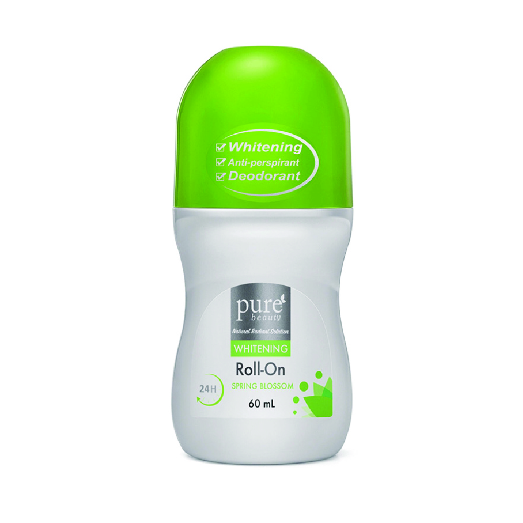Purebeauty, Whitening Roll-On Spring Blossom, Refreshing underarm whitening with floral fragrance, 60ml
