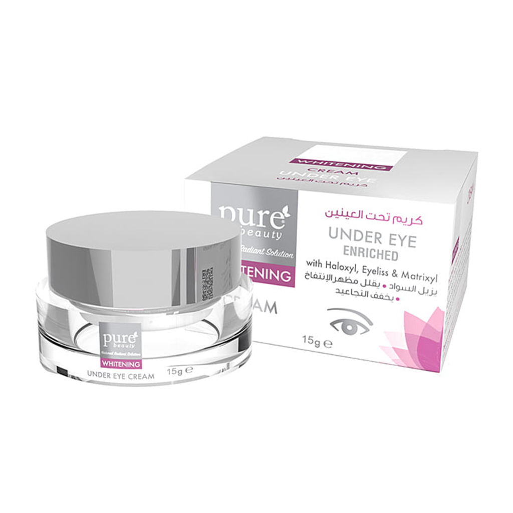 Pure Beauty, Whitening Under Eye Cream, Brightening and moisturizing eye cream, 15g