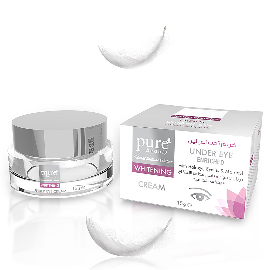 Pure Beauty, Whitening Under Eye Cream, Brightening and moisturizing eye cream, 15g