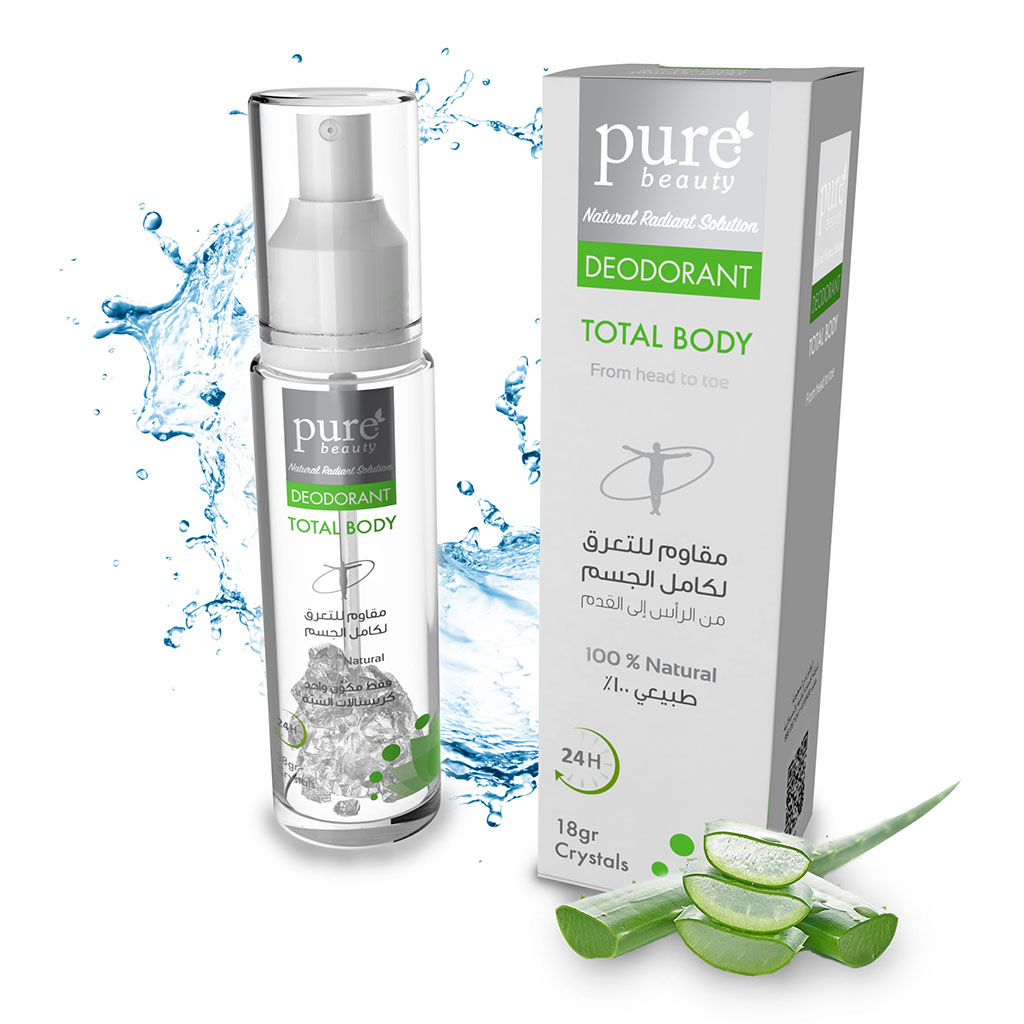 Pure Beauty, Total Body Deodorant, Long-lasting odor protection deodorant, 18g