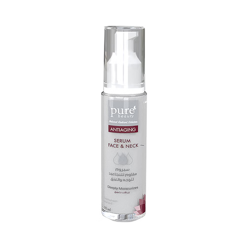Purebeauty, Anti-Aging Facial and Neck Serum, Reduces wrinkles and firms skin, 50ml