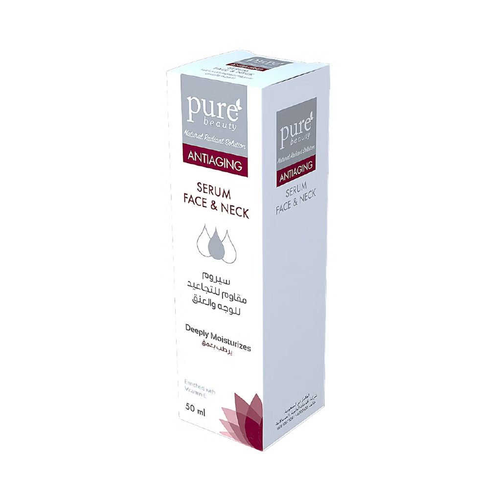 Purebeauty, Anti-Aging Facial and Neck Serum, Reduces wrinkles and firms skin, 50ml
