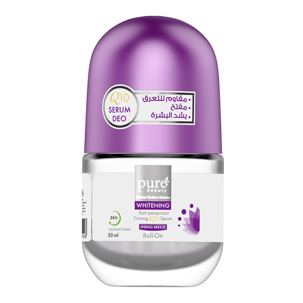 Purebeauty, Spring Breeze Whitening Roll-On with Q10 Serum, Refreshing and brightening underarm care, 50ml