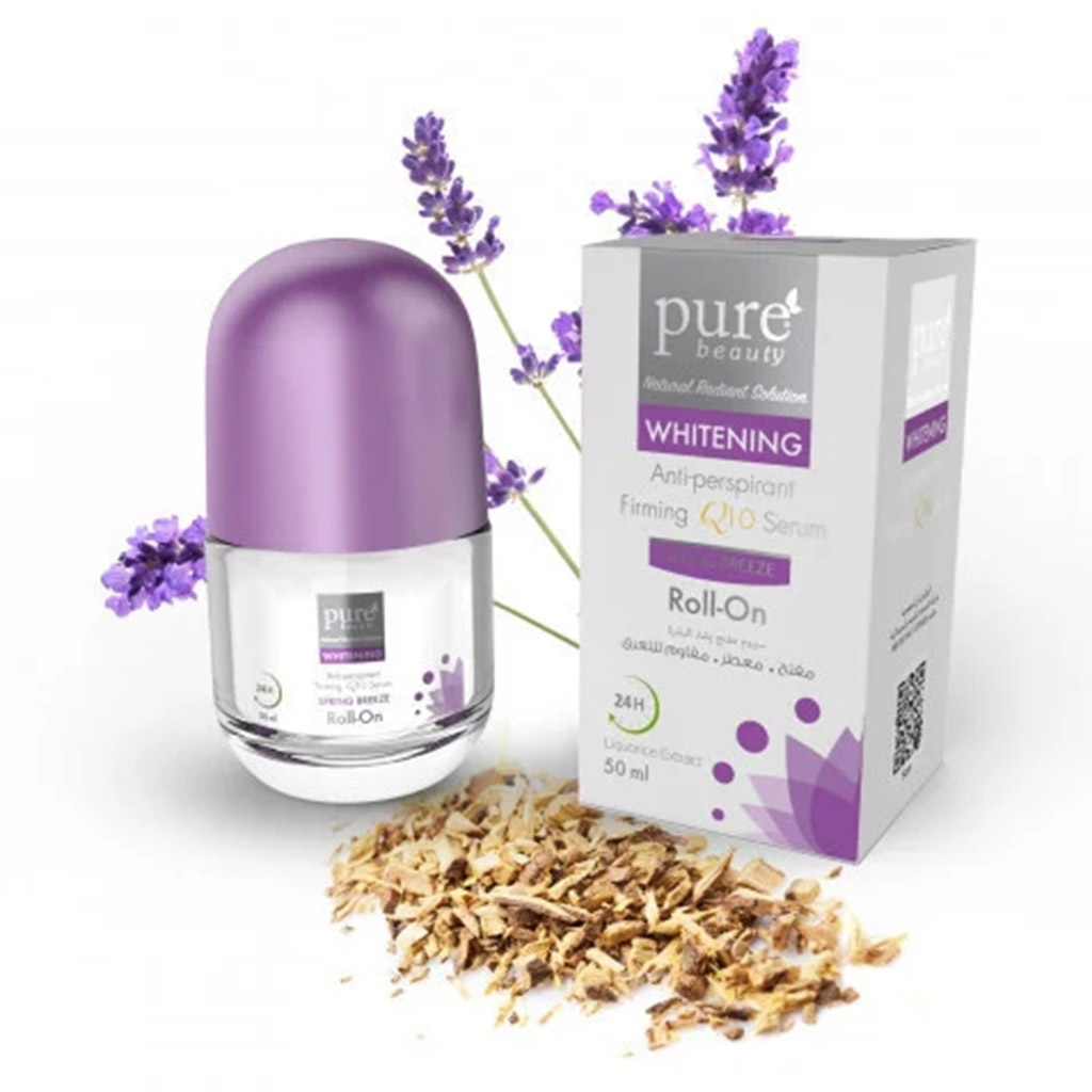 Purebeauty, Spring Breeze Whitening Roll-On with Q10 Serum, Refreshing and brightening underarm care, 50ml