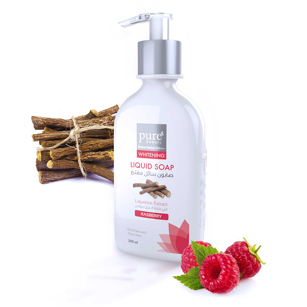 PureBeauty Whitening Raspberry Liquid Soap 200ml