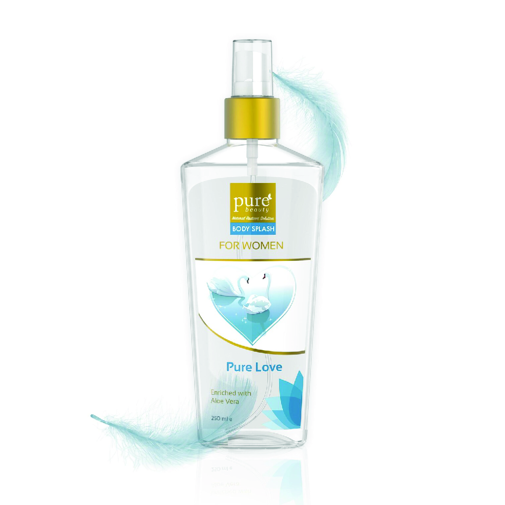 Purebeauty, Body Splash Pure Love, Fresh and clean floral body mist fragrance, 250ml