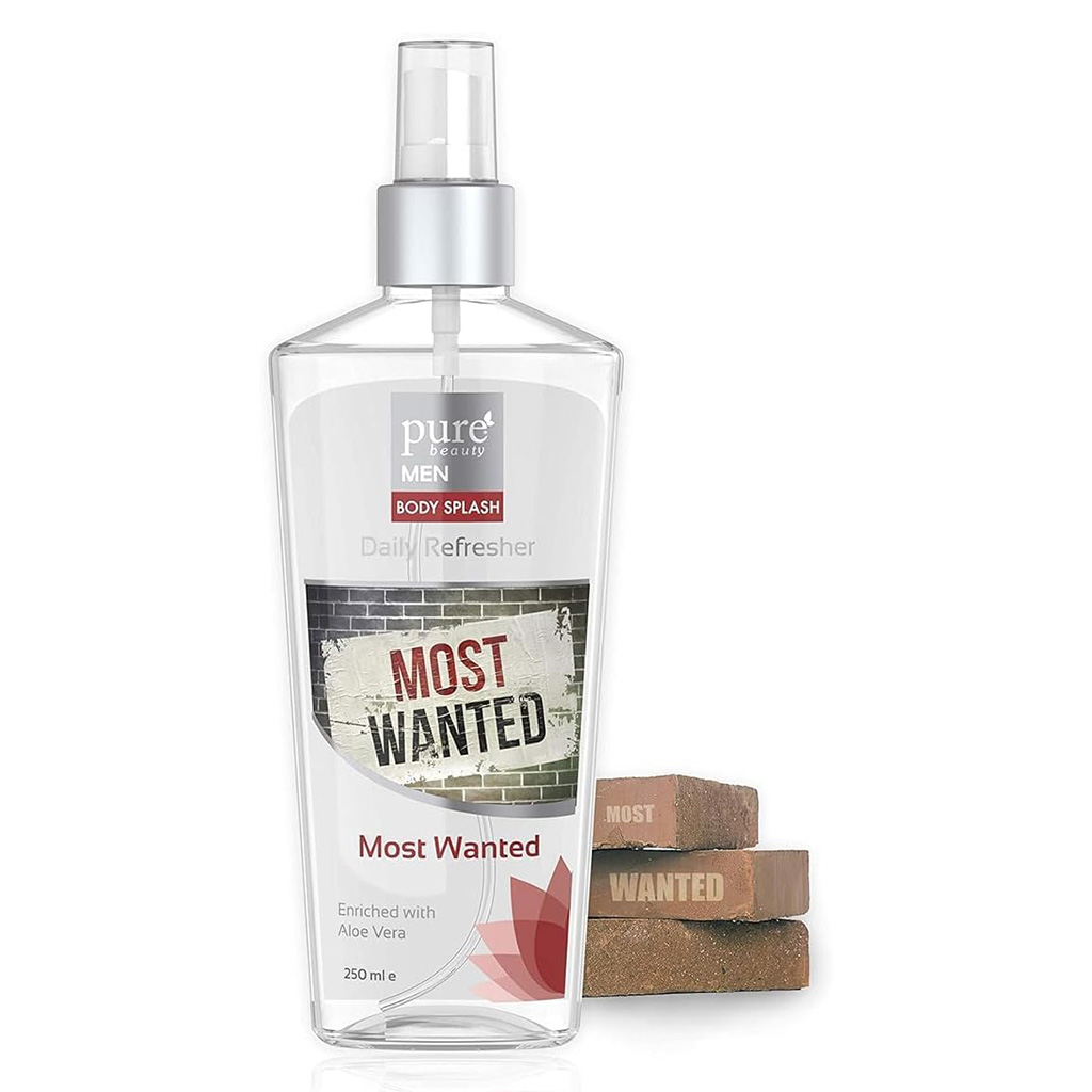 Purebeauty, Most Wanted Body Splash for Men, Bold and fresh masculine scent, 250ml