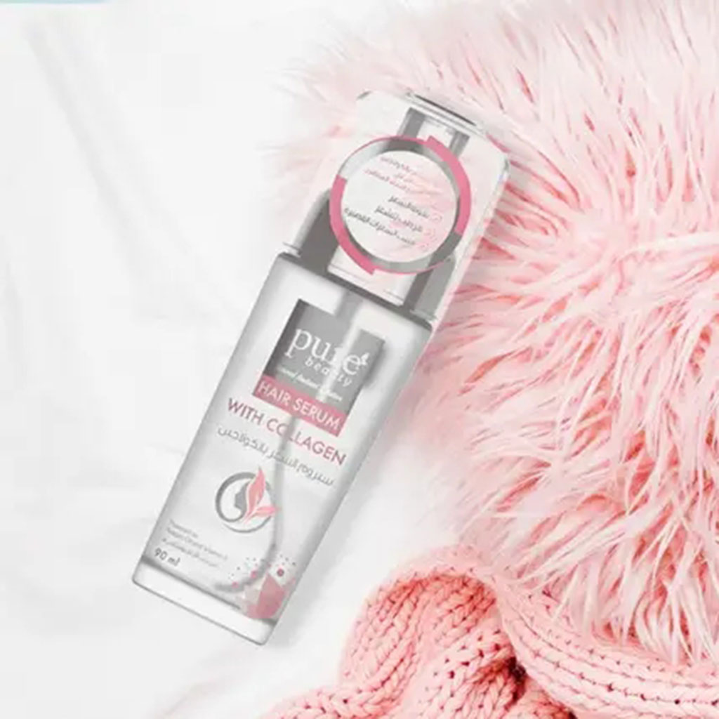 Purebeauty, Hair Serum with Collagen, Strengthens and nourishes hair for shine, 90ml