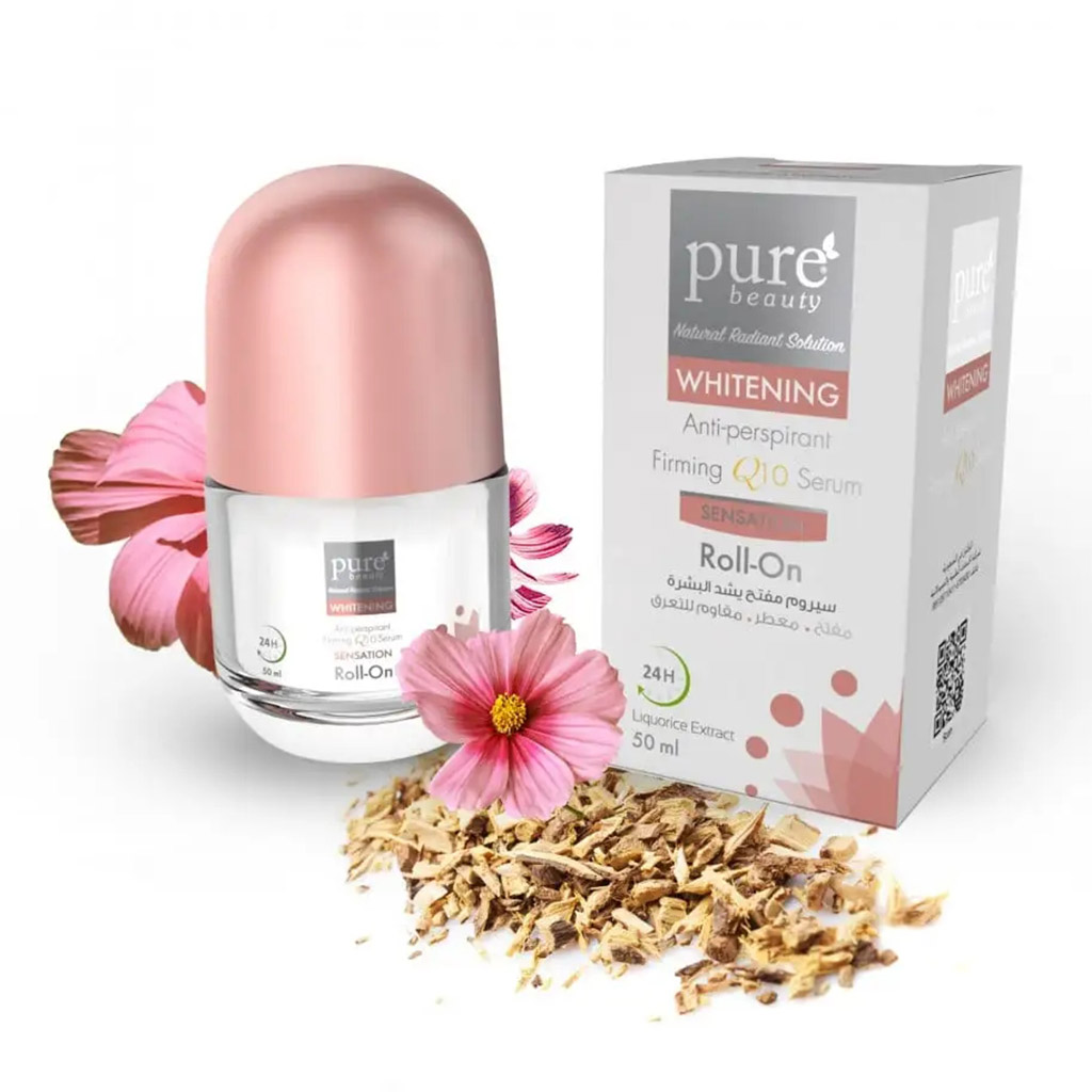 Pure Beauty, Sensation Whitening Roll-On Q10 Serum, Brightening serum with antioxidant coenzyme Q10, 50 ml