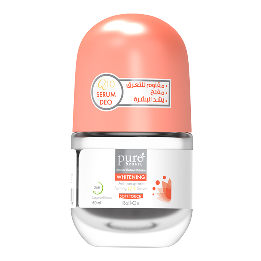 Purebeauty, Soft Touch Whitening Roll-On Q10 Serum, Brightens and firms underarm skin, 50ml