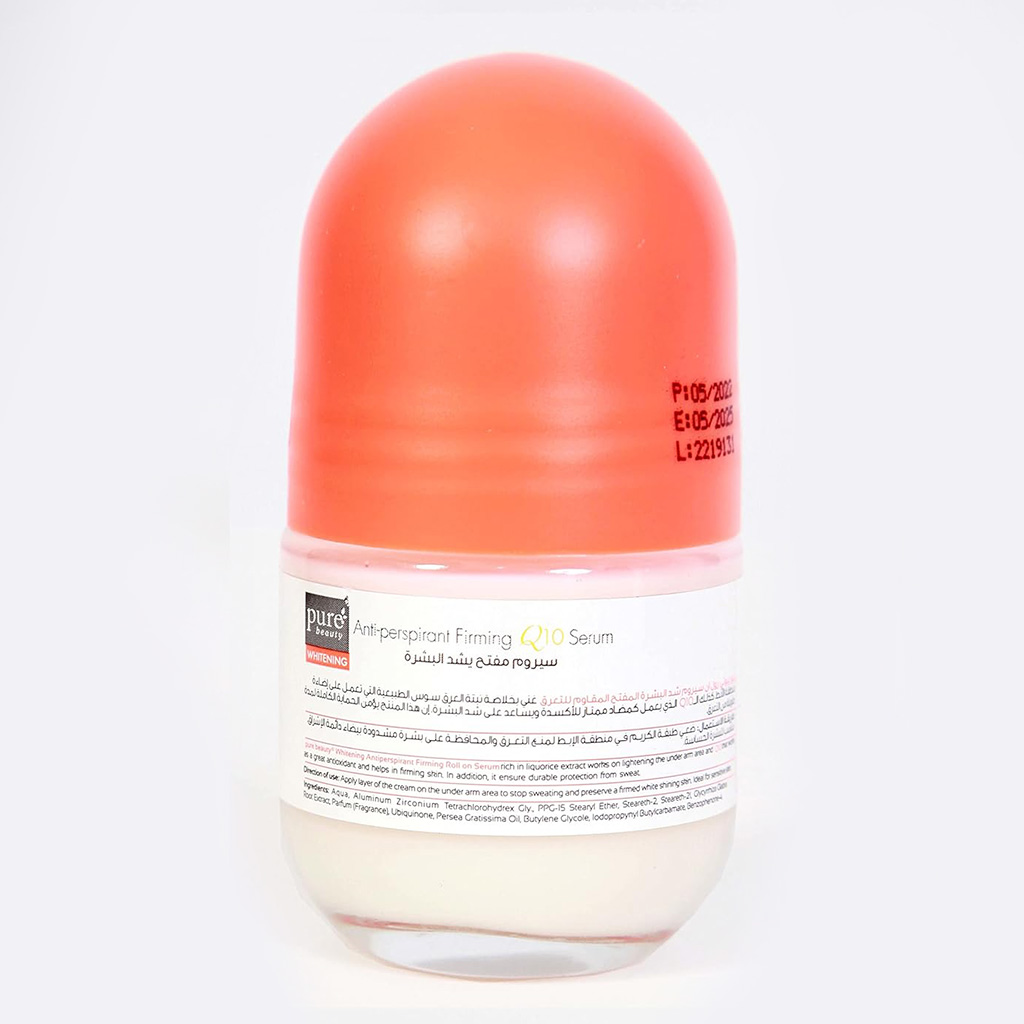 Purebeauty, Soft Touch Whitening Roll-On Q10 Serum, Brightens and firms underarm skin, 50ml