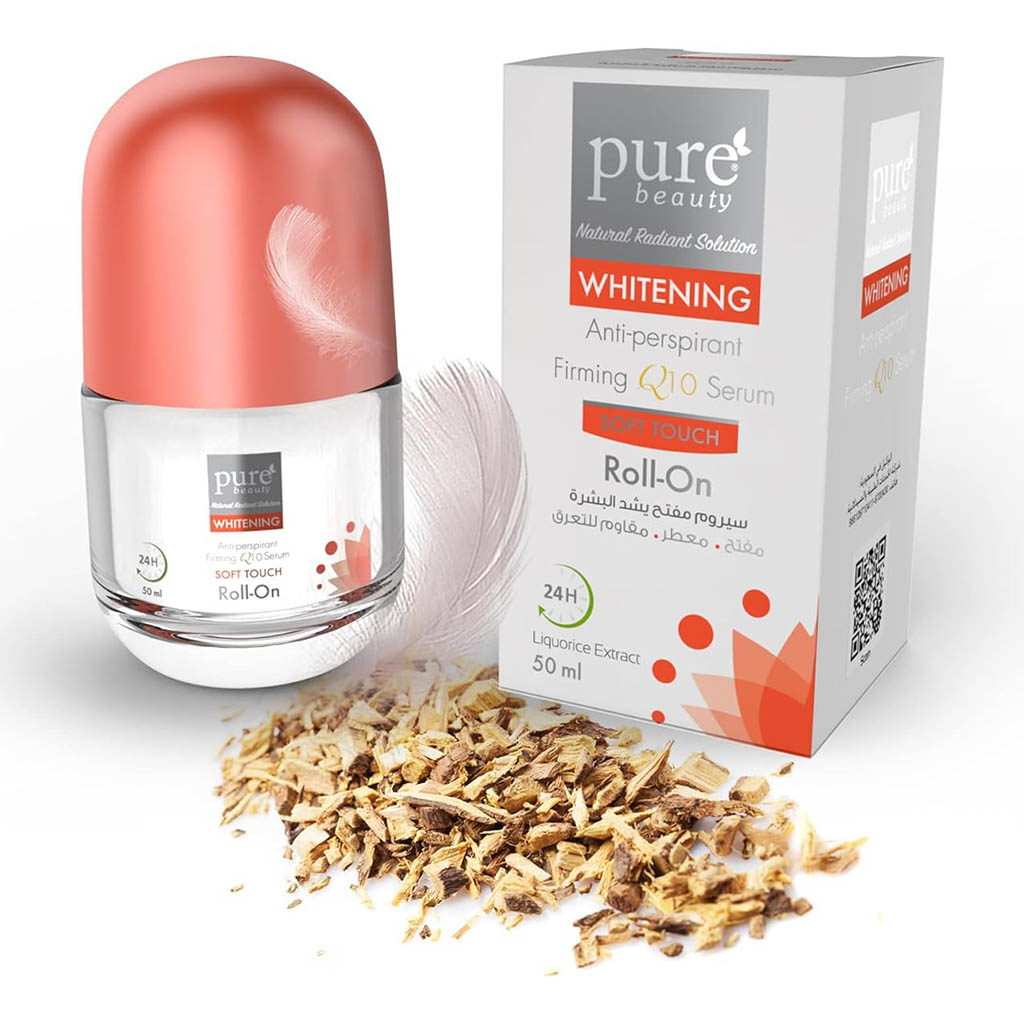 Purebeauty, Soft Touch Whitening Roll-On Q10 Serum, Brightens and firms underarm skin, 50ml