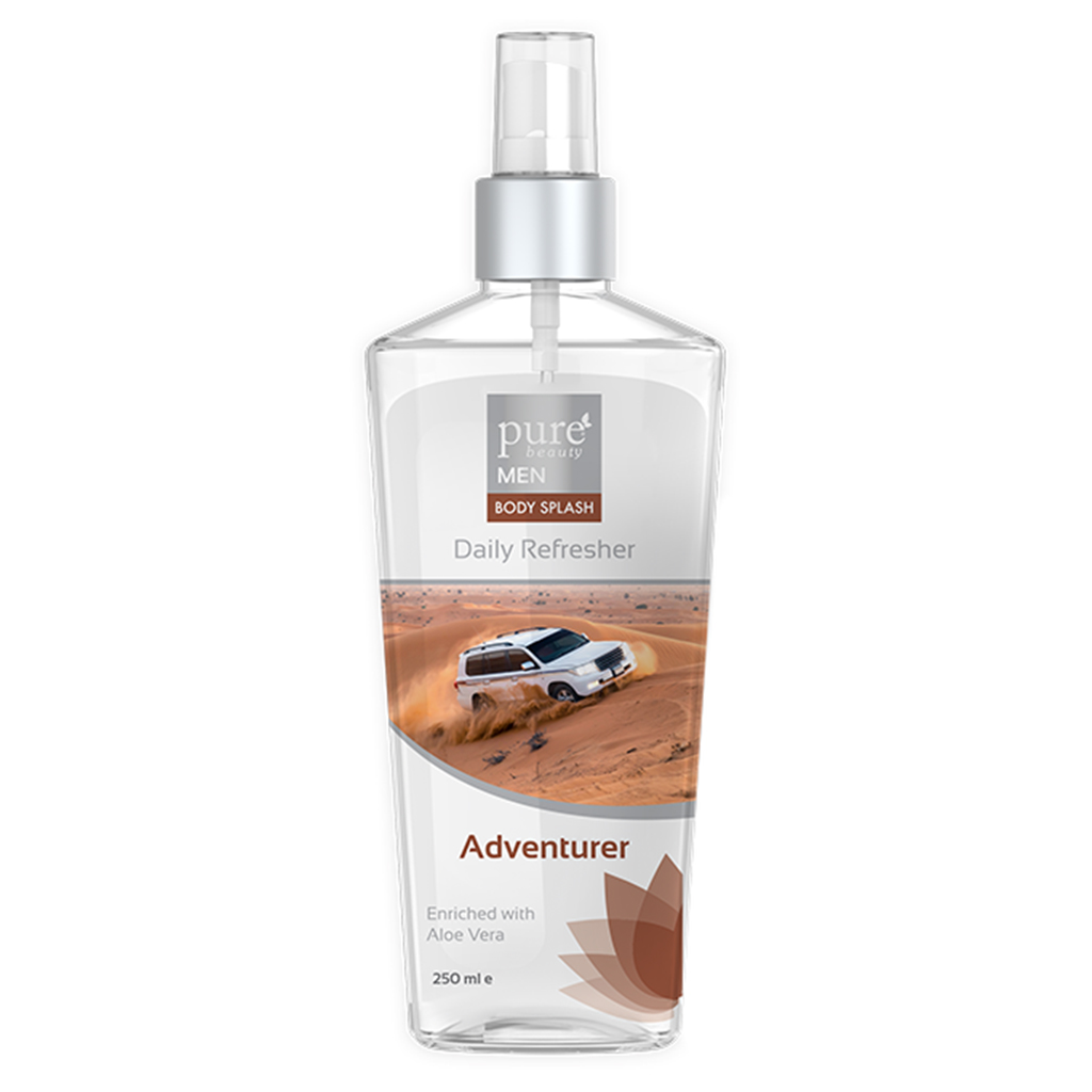 Purebeauty, Adventurer Body Splash for Men, Energetic and fresh masculine fragrance, 250ml