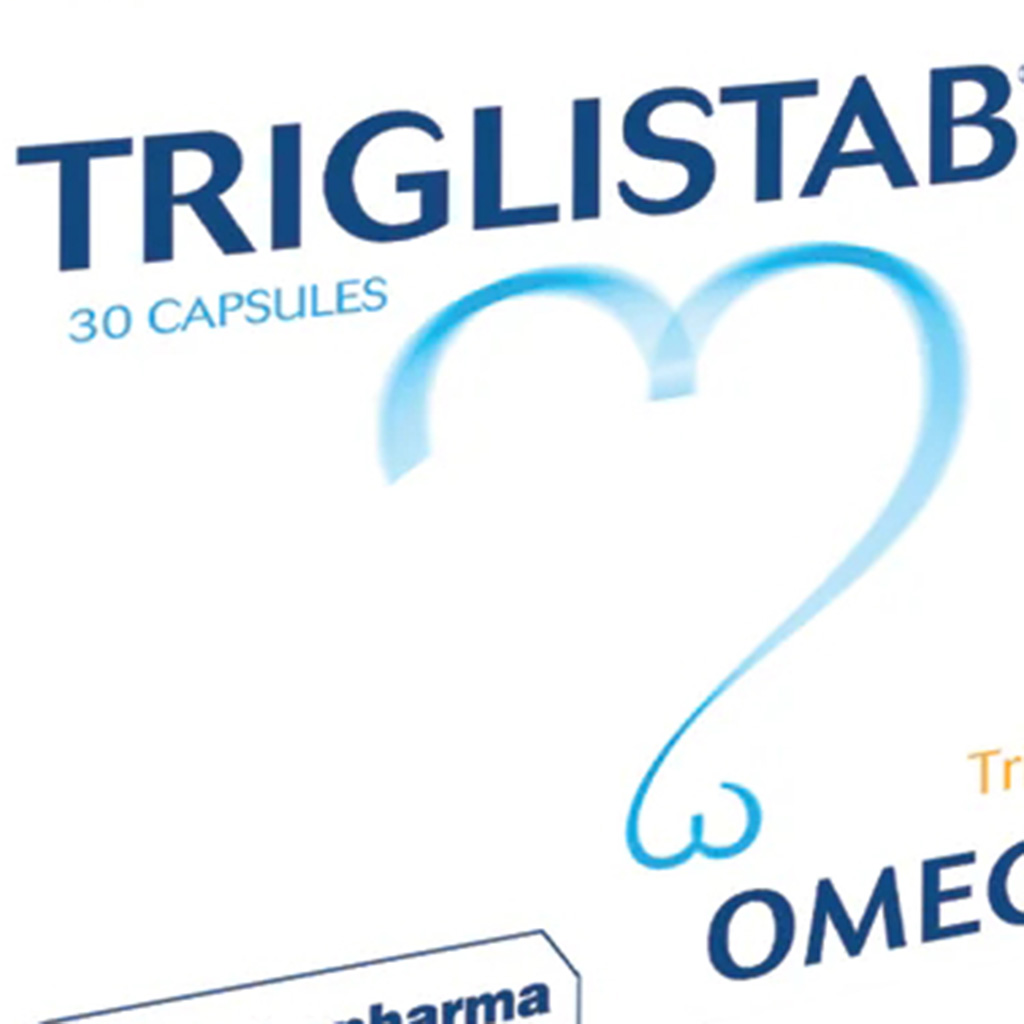 Arkopharma, Triglistab Omega 3 food supplement, Dietary supplement for heart and brain health, 30 tablets