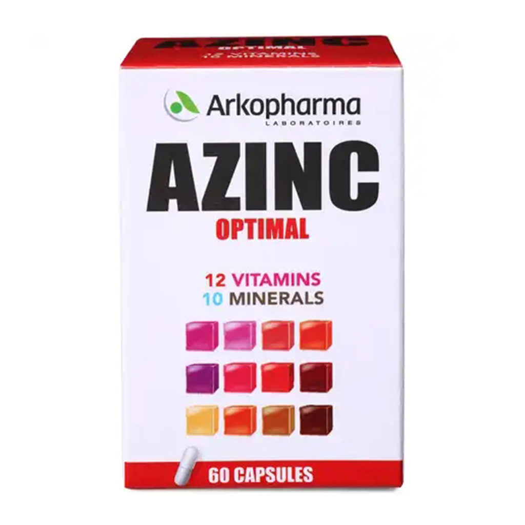 Arkopharma, Azinc Optimal Vitality and Activity Supplement, Multivitamin supplement for energy and vitality, 60 capsules