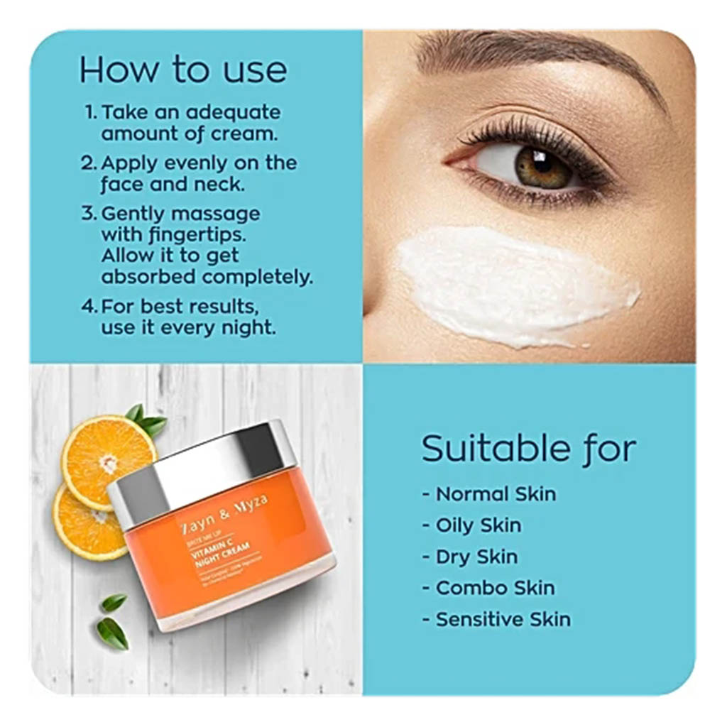 ZM Brightening Vitamin C Night Cream For All Skin Types 50ml 