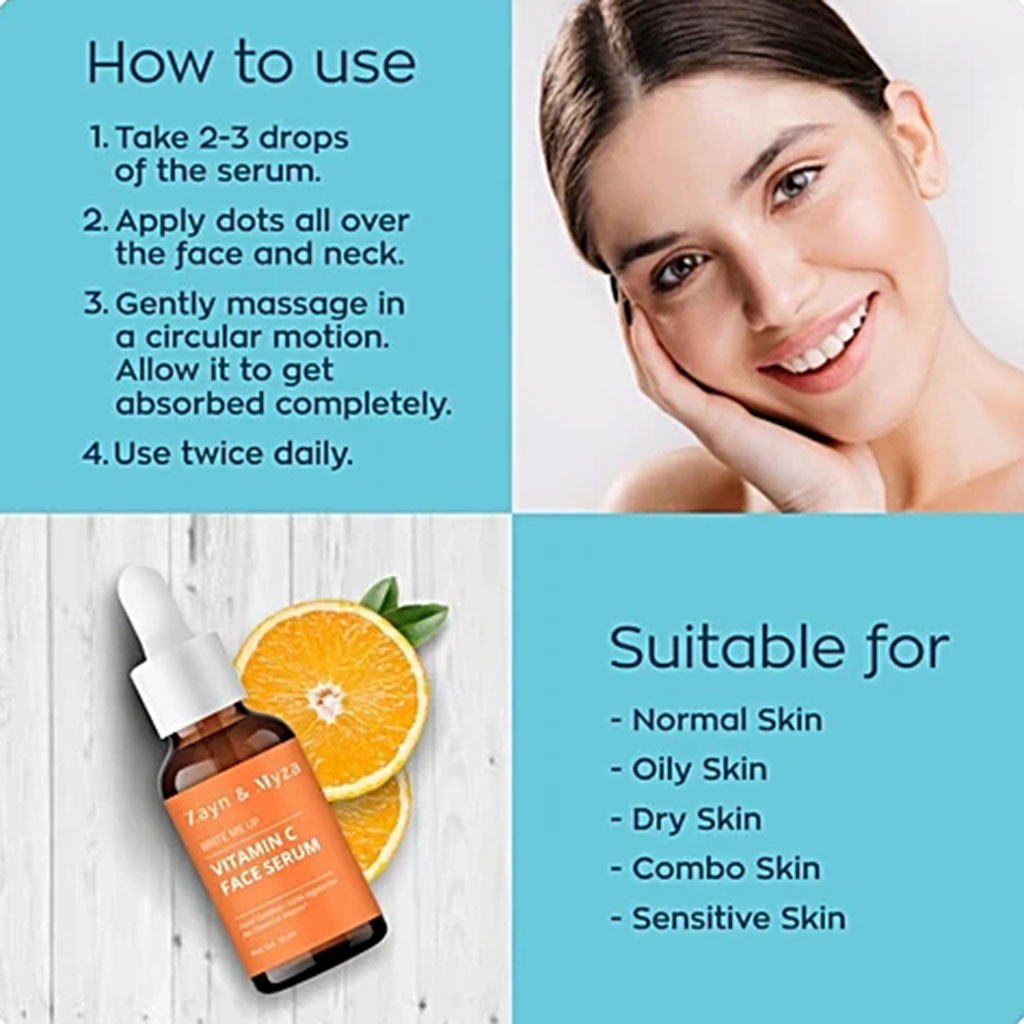 ZM, Skin Brightening Face Serum with Vitamin C, Brightening serum with vitamin C for radiant skin, 30ml