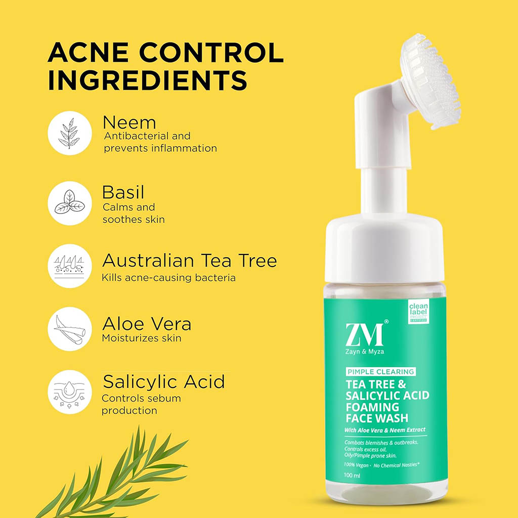 ZM Foaming Face Wash with Tea Tree and Salicylic Acid 100ml