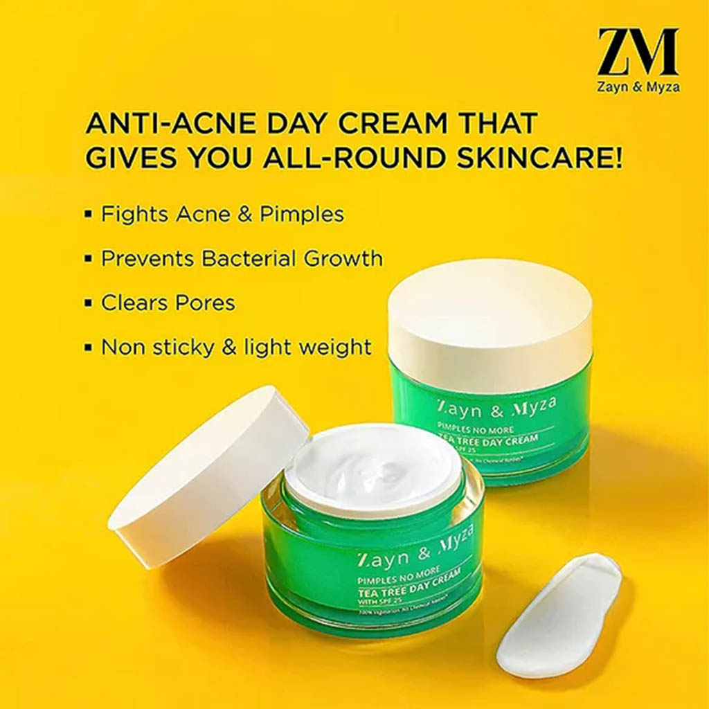 ZM, Day Cream with Tea Tree and Salicylic Acid, Acne-fighting moisturizing day cream, 50ml