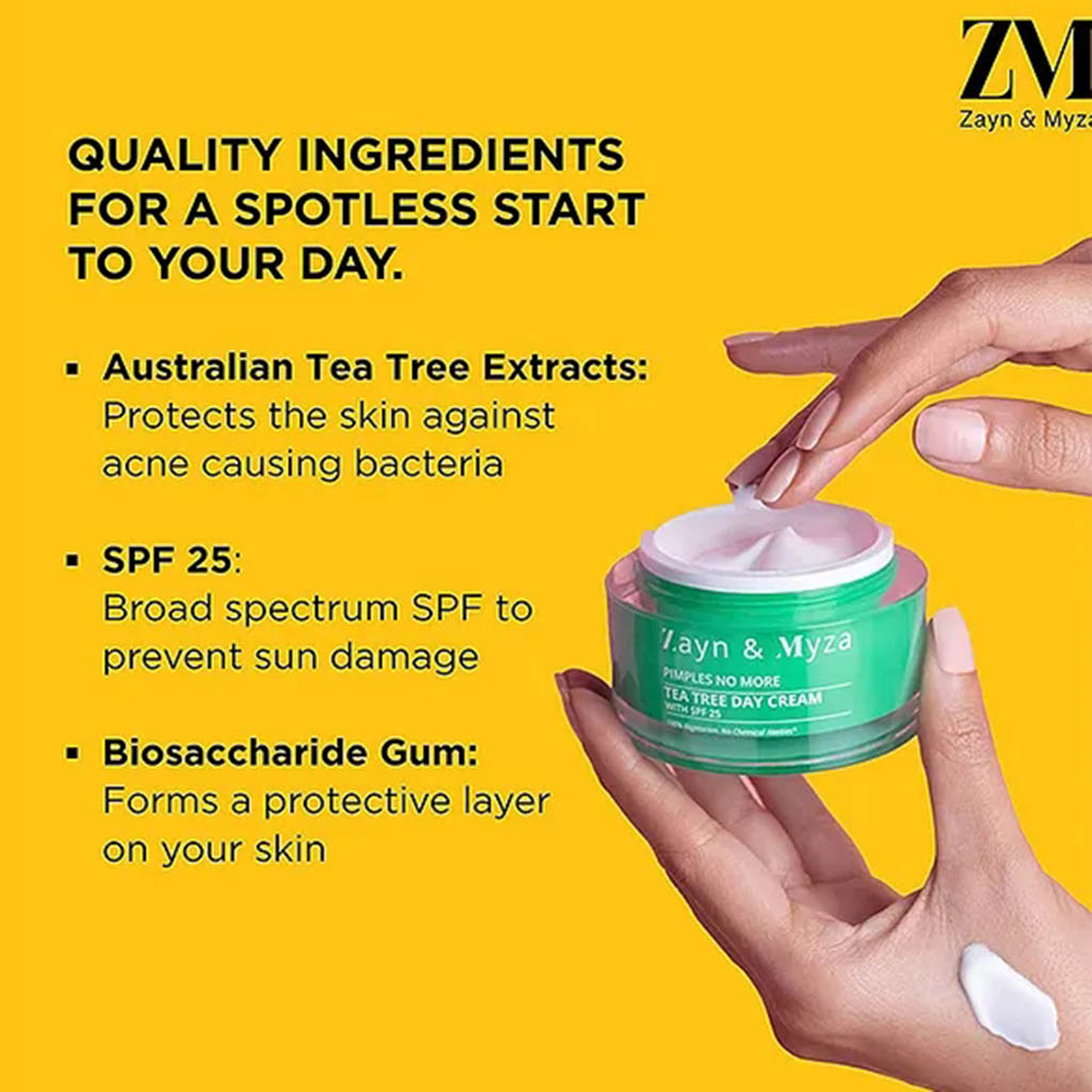 ZM, Day Cream with Tea Tree and Salicylic Acid, Acne-fighting moisturizing day cream, 50ml