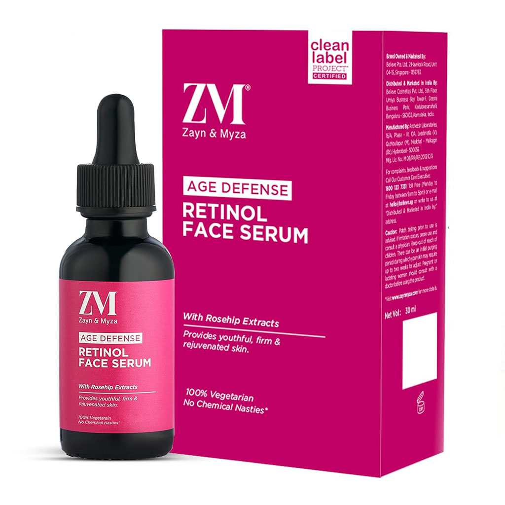 ZM, Age Defense Retinol Face Serum, Anti-aging serum with retinol for skin renewal, 30ml