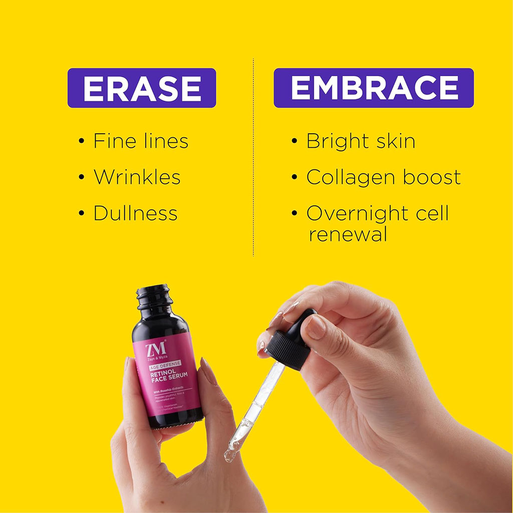 ZM, Age Defense Retinol Face Serum, Anti-aging serum with retinol for skin renewal, 30ml