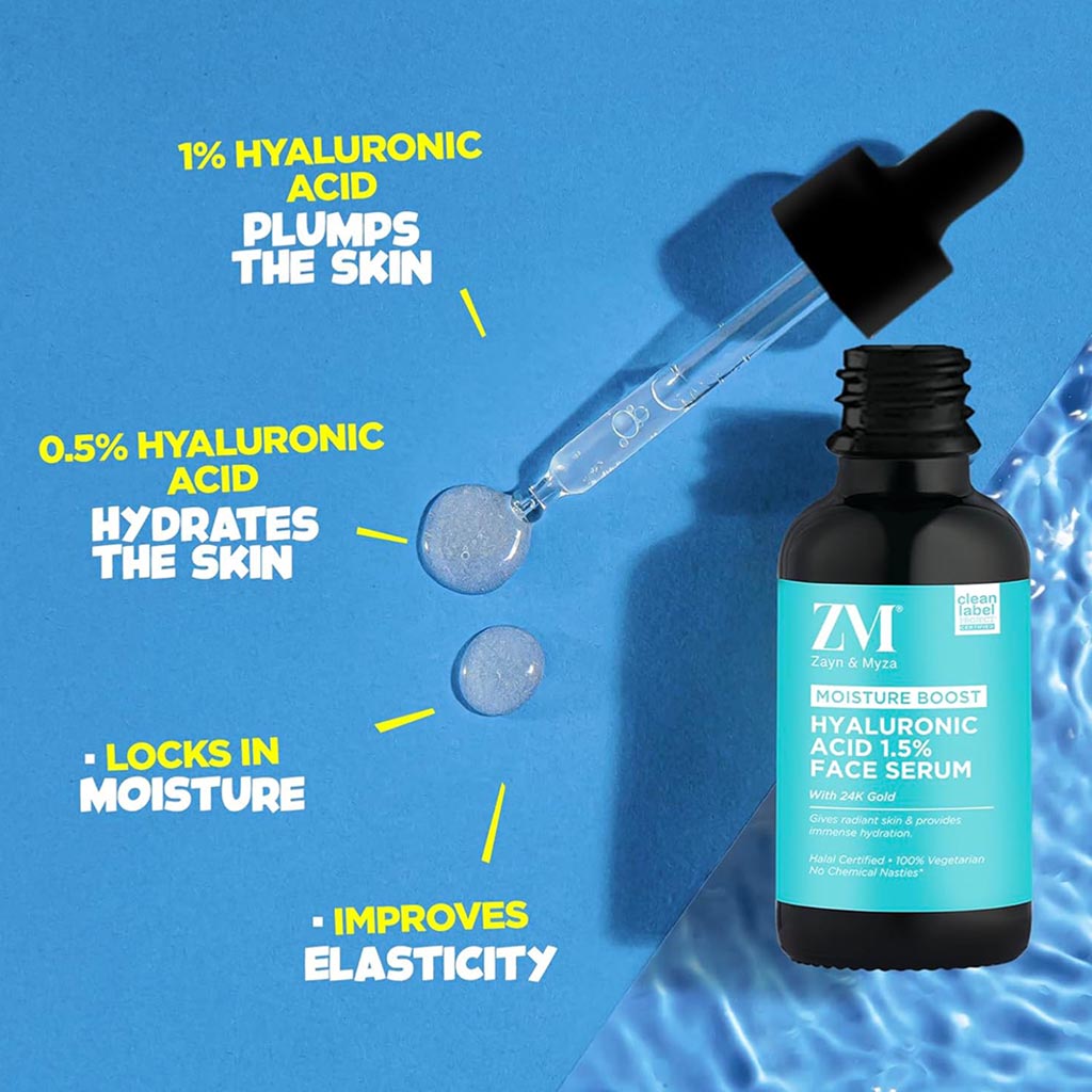 ZM Face Serum Hyaluronic Acid With 24K Gold 30ml