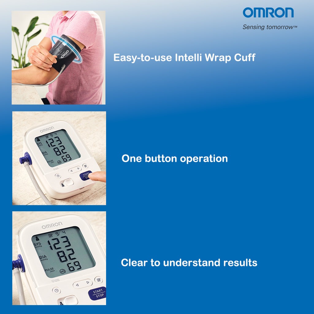 Omron, M3 Automatic Upper Arm Blood Pressure Monitor, Automatic blood pressure monitor for home use