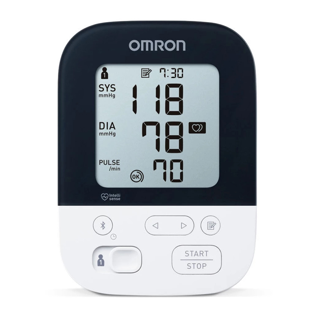 Omron, M4 Intelli IT Hem-7155T-Ebk Blood Pressure Monitor with Bluetooth, Bluetooth-enabled automatic blood pressure monitor for home use