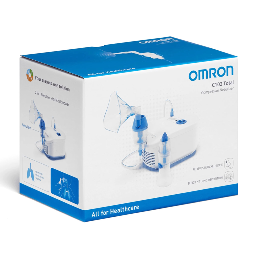 Omron, Total NE-C102-E Nebulizer with Nasal Shower, Advanced nebulizer with nasal shower for respiratory relief