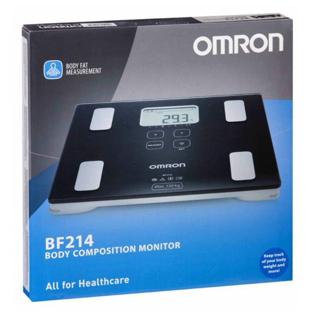 Omron, BF214 Body Composition Monitor, Digital monitor for body fat and weight analysis