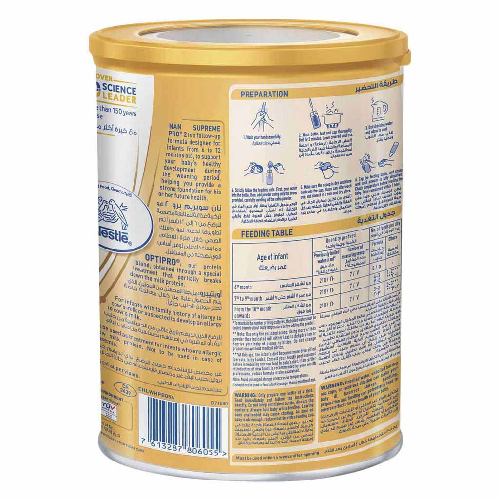 Nan Supreme Pro Stage 2 Infant Milk Formula 6–12 Months , 800 G