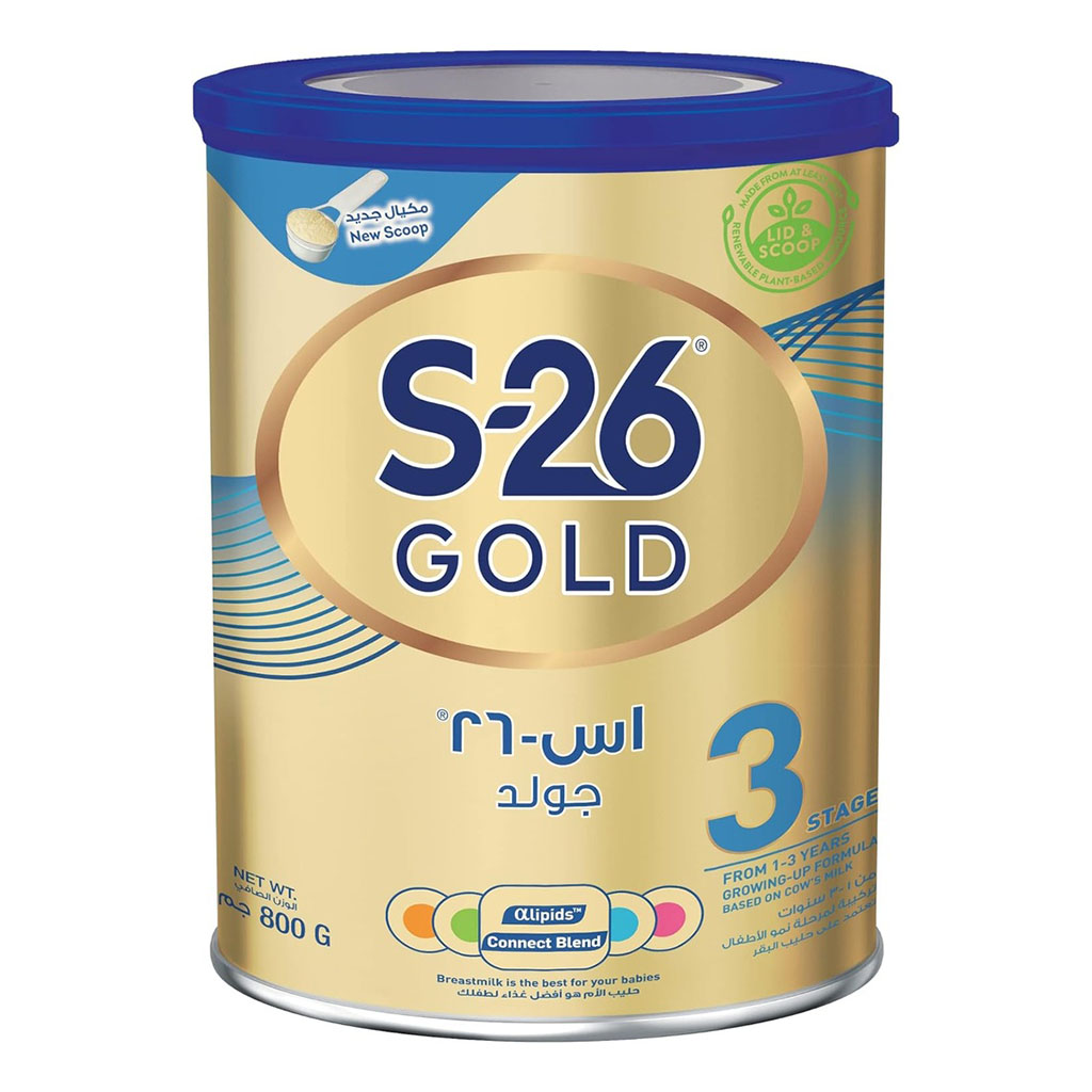 Nestlé, S-26 Gold Stage 3 Growing-Up Formula, Nutritional milk formula for toddlers 1-3 years, 800 g