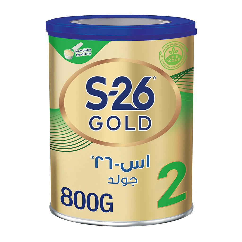 نيستله S26 غولد المرحلة 2، لعمر 6–12 شهرًا، تركيبة نمو مبنية على حليب البقر – 800 غ