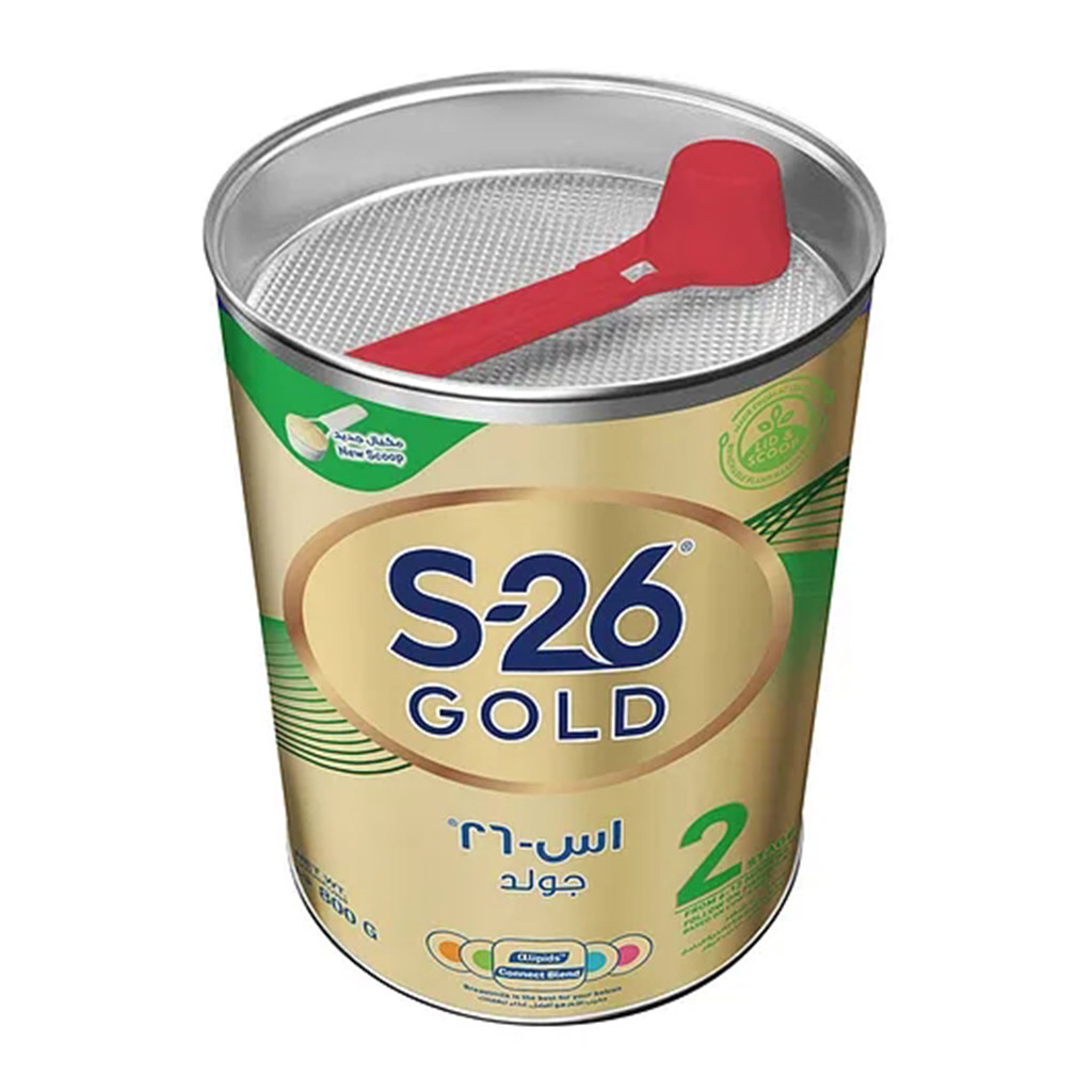 نيستله S26 غولد المرحلة 2، لعمر 6–12 شهرًا، تركيبة نمو مبنية على حليب البقر – 800 غ
