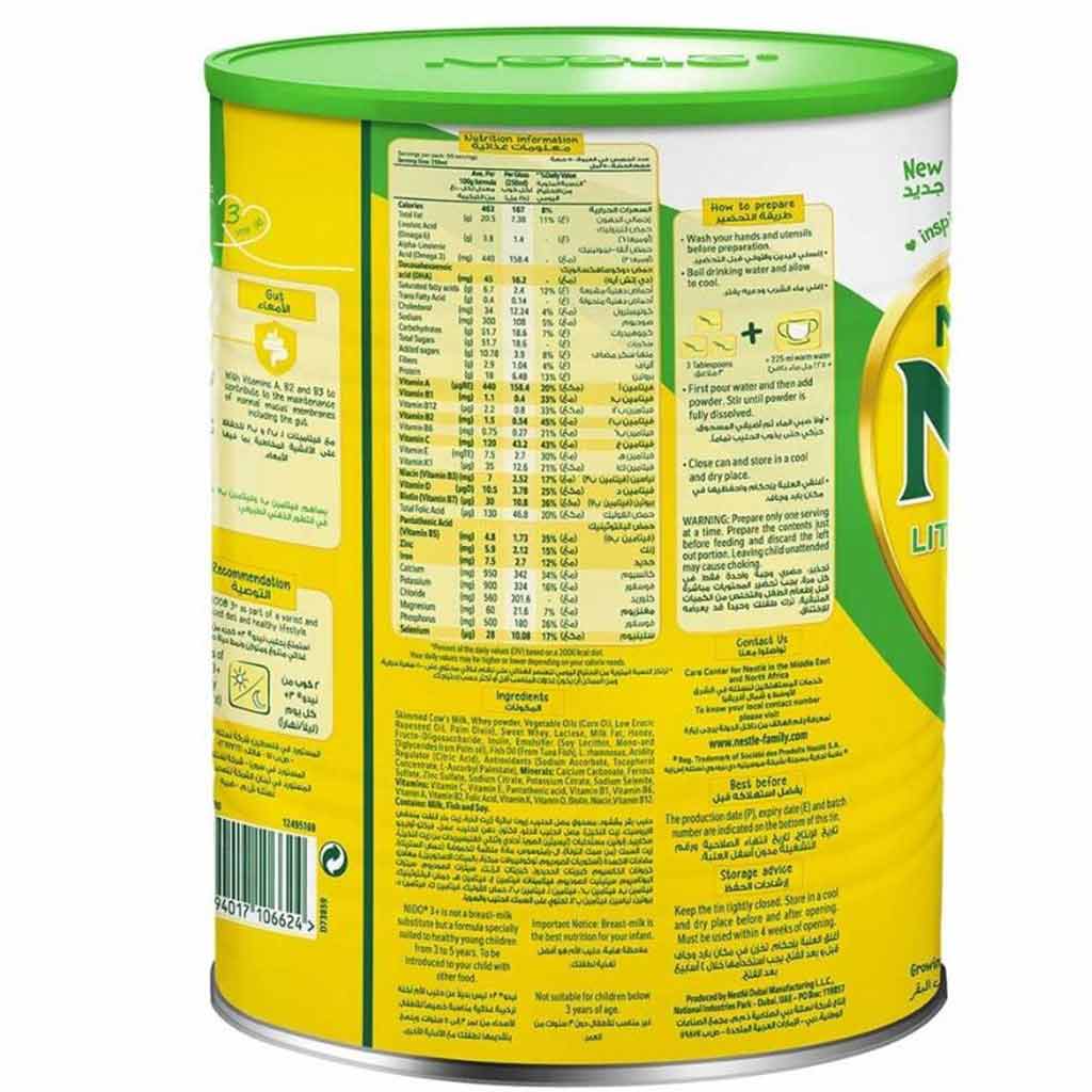 Nestlé Nido Little Kids 3+ Forti Protectus Growing Up Formula Milk 3-5 Years, 1800G