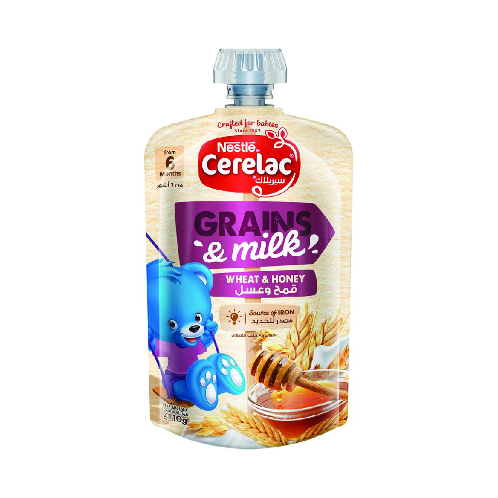 Cerelac, Honey Wheat Cereal, Nutritious infant cereal with honey and wheat, 110g