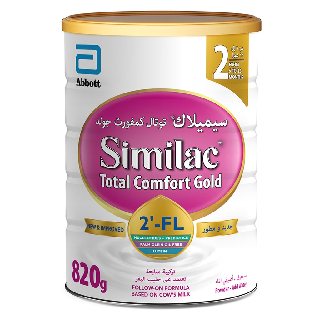 Similac, Total Comfort Gold Stage 2 Infant Milk Formula, Gentle formula for sensitive digestion, 820 g