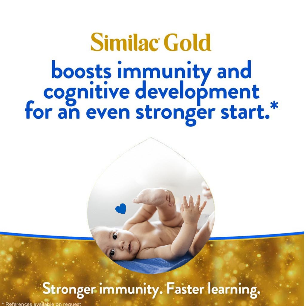 Similac, Advance Gold Stage 1 Baby Milk Formula, Premium infant formula for 0 to 6 months, 800 g