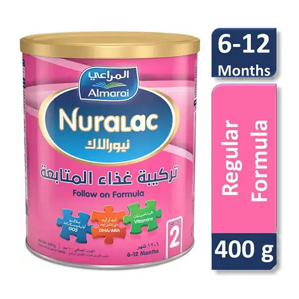 نيورالاك تركيبة الحليب للمرحلة الثانية للأطفال من عمر 6 إلى 12 شهرًا 400 غرام