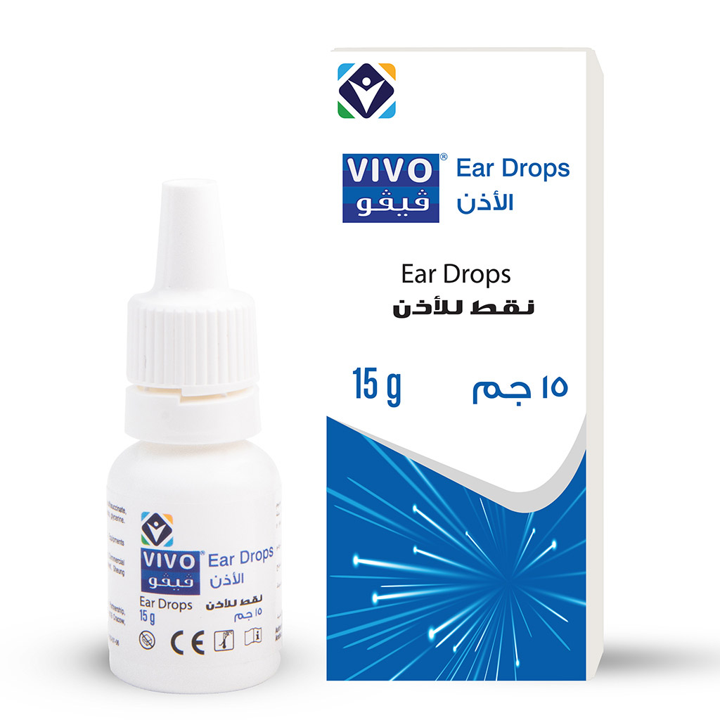 Vivo, Ear Drops, Soothing ear drops for ear discomfort and infections, 15 g