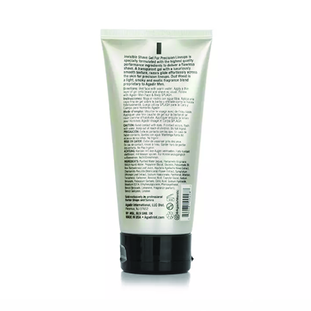 Agadir, Men Invisible Shave Gel, Transparent shaving gel, 6 oz