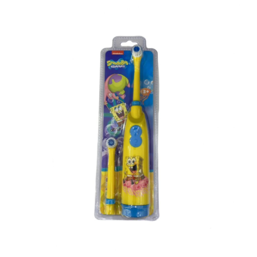 NICKELODEON SPONGEBOB SOFT TOOTHBRUSH -WITH BATTRY ROTATING + FREE BRUSH HEAD