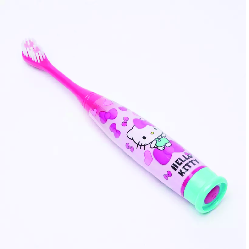 Nickelodeon, Hello Kitty Soft Toothbrush with Battery Rotating, Gentle rotating toothbrush with free brush head, Soft form