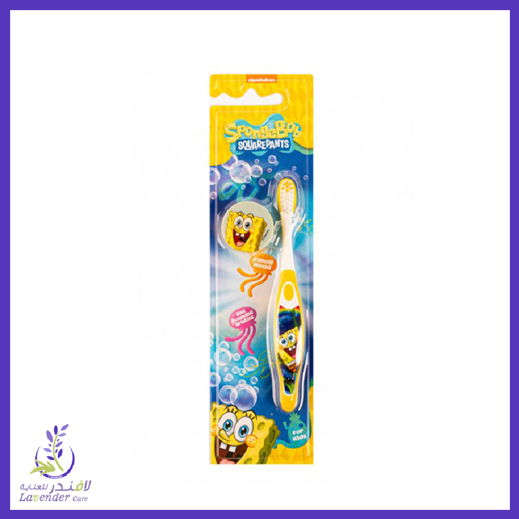 Nickelodeon SpongeBob Toothbrush, Kids Toothbrush with Base Holder