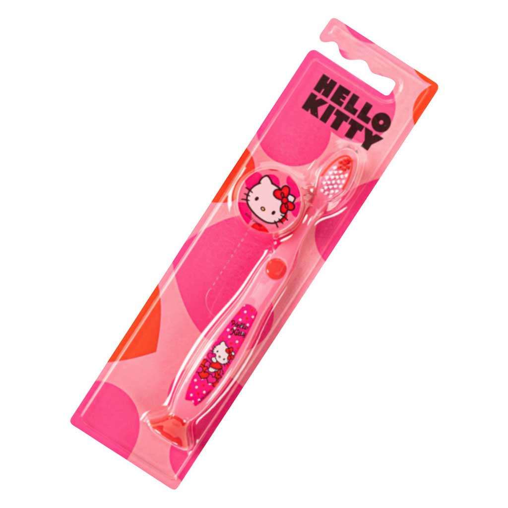 Nickelodeon, Hello Kitty Toothbrush with Base, Soft bristle toothbrush with stable base for children