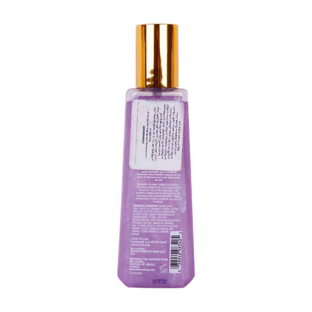 Luxe Perfumery, Exotic Blossom Shimmer Mist, Fragrant body mist with shimmering effect