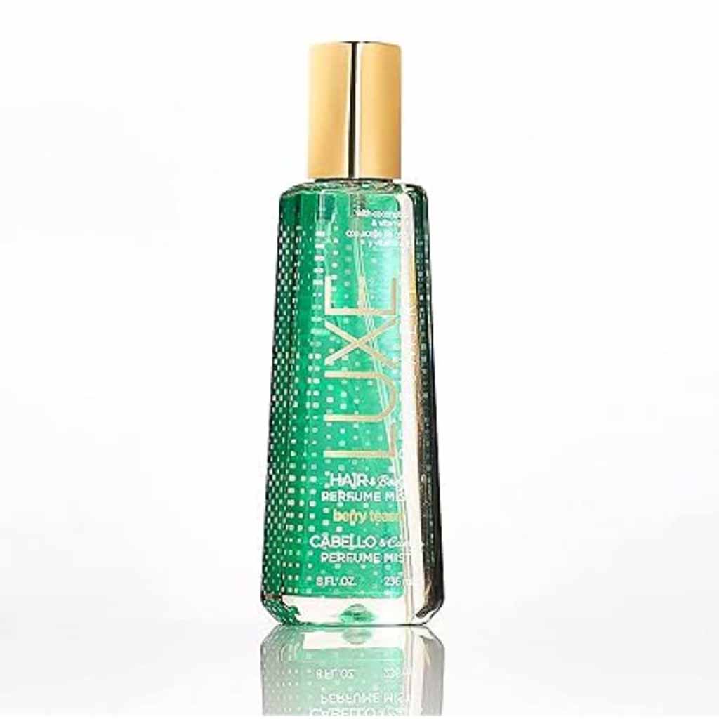Luxe Perfumery, Berry Tease Hair & Body Perfume Mist, Fruity scented mist for hair and body freshness, 236ml